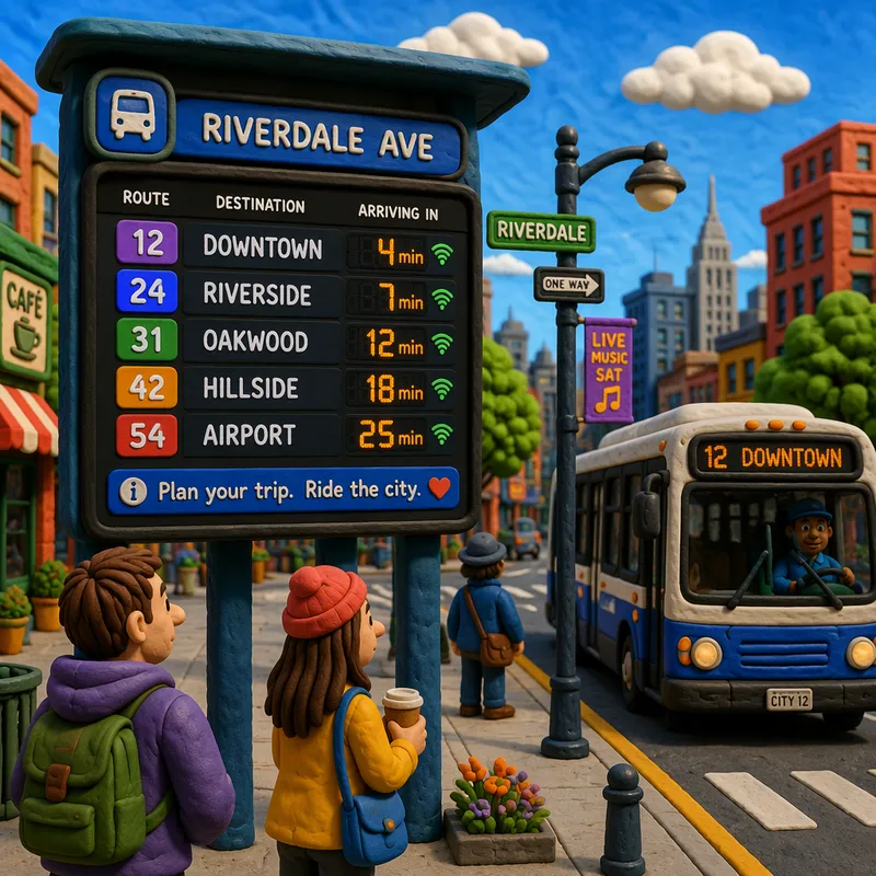 Bussipysäkin sähköinen aikataulunäyttö Bussipysäkin sähköinen aikataulunäyttö
