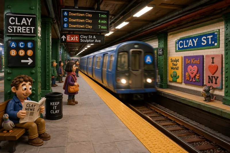 New Yorkin metron laituri ja saapuva juna