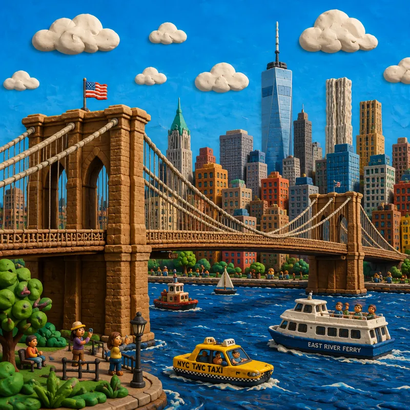 Brooklynin silta ja Manhattanin horisontti