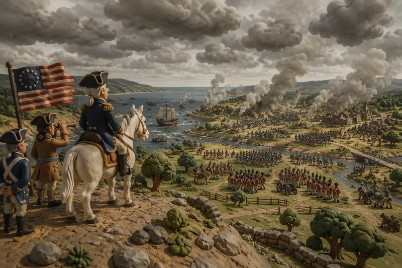 Historiallinen taistelukenttä sumuisena päivänä
