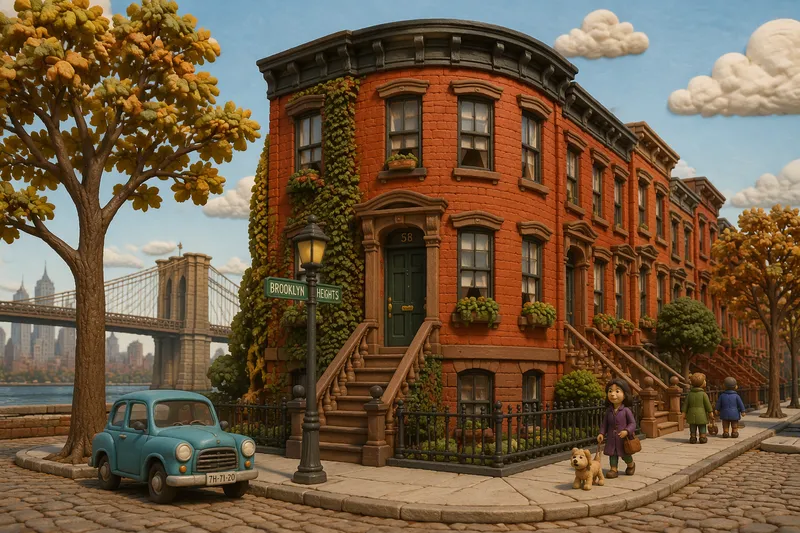 Historiallinen punatiilirakennus Brooklyn Heightsissa Historiallinen punatiilirakennus Brooklyn Heightsissa