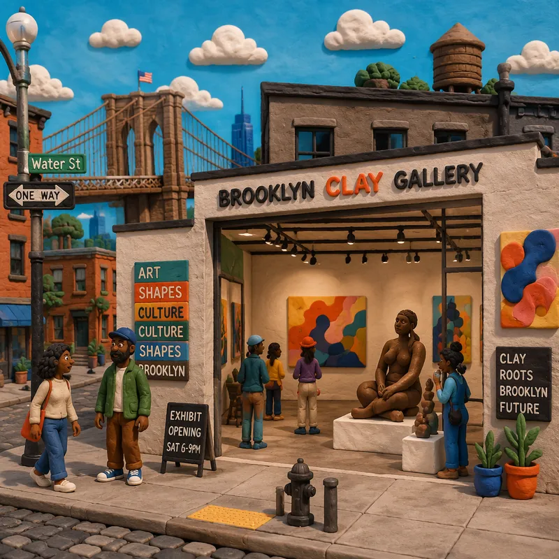 Moderni taidegalleria ja luova ympäristö
