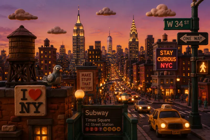 New Yorkin kaupungin siluetti hämärässä New Yorkin kaupungin siluetti hämärässä