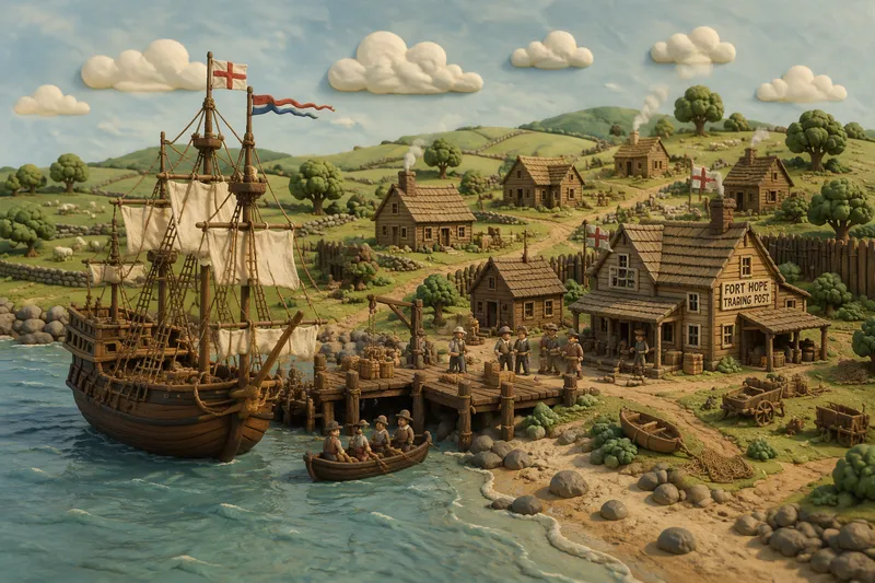 Historiallinen siirtokunta rannikolla 1600-luvulla
