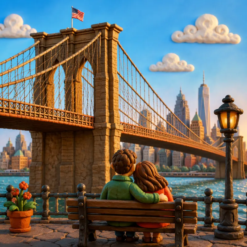 Brooklynin silta aurinkoisena päivänä