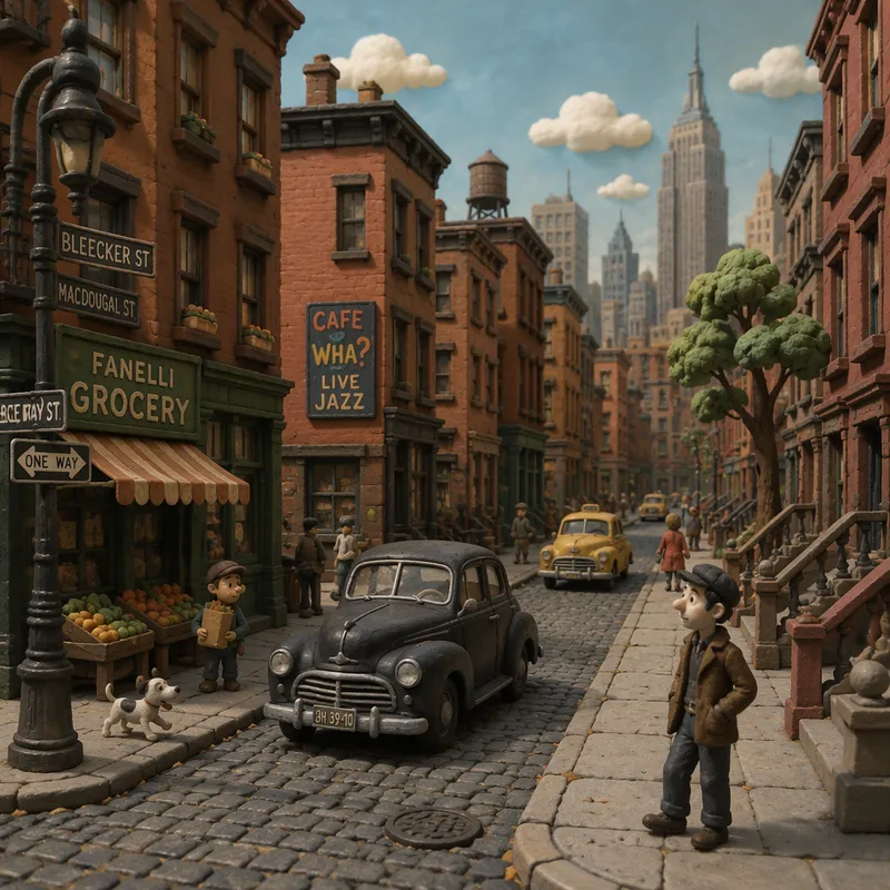 Vanhoja tiilitaloja New Yorkin kapeilla kaduilla