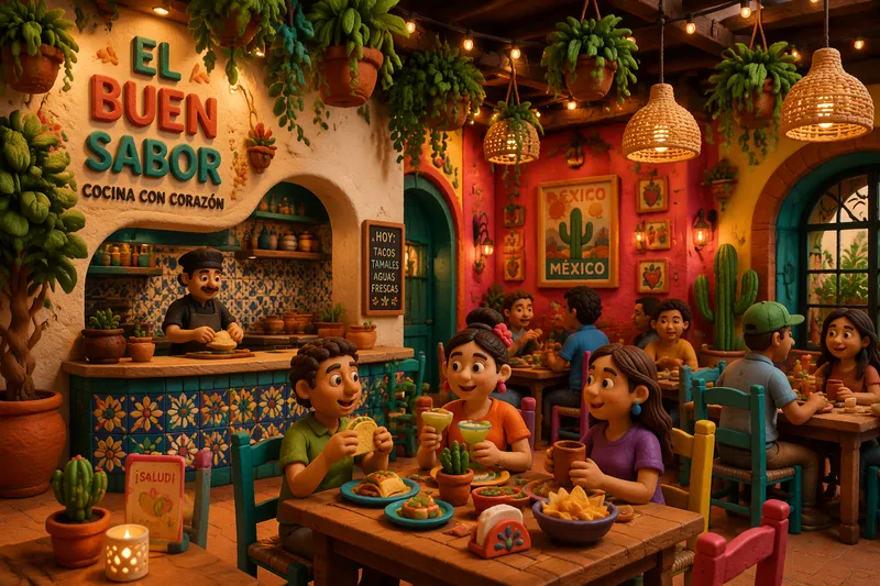 Jajaja Plantas Mexicanan moderni ja viihtyisä ravintolasali