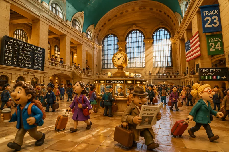 Historiallinen juna-aseman halli New Yorkissa