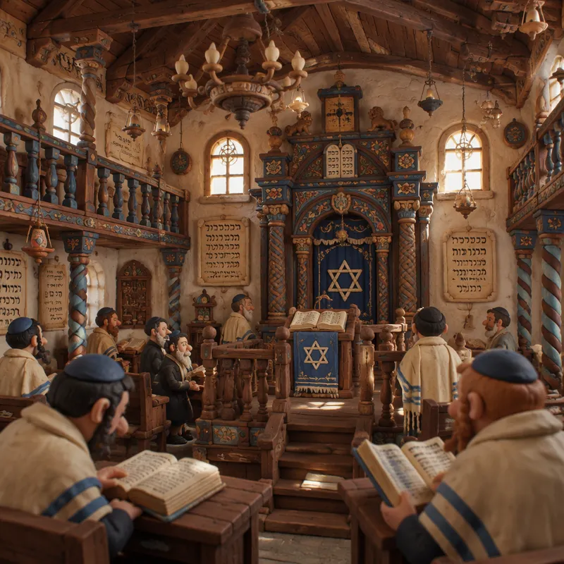Perinteinen synagoga heijastamassa yhteisön kulttuuriperintöä ja hengellisyyttä Perinteinen synagoga heijastamassa yhteisön kulttuuriperintöä ja hengellisyyttä