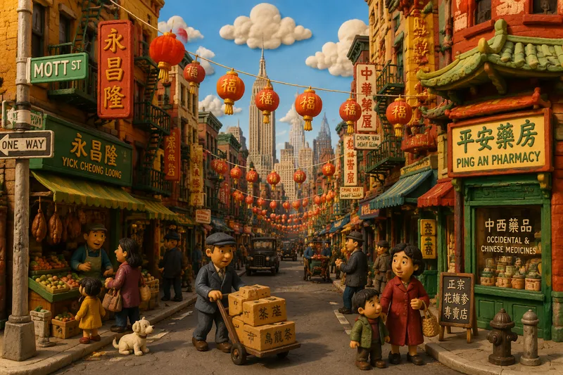 Vilkas katu Chinatownissa, jossa on perinteisiä kiinalaisia lyhtyjä Vilkas katu Chinatownissa, jossa on perinteisiä kiinalaisia lyhtyjä
