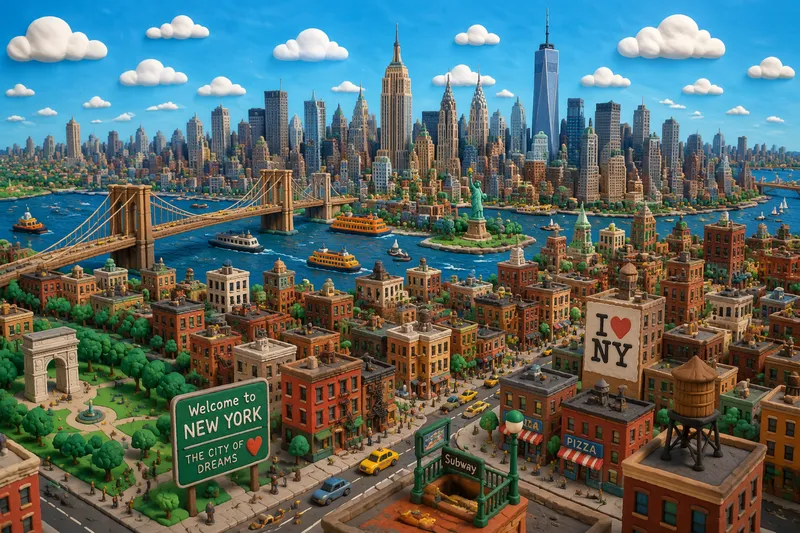 New Yorkin kaupunkinäkymä ja monimuotoiset asuinalueet New Yorkin kaupunkinäkymä ja monimuotoiset asuinalueet