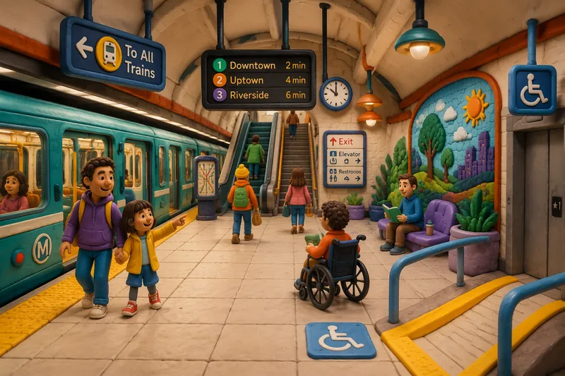 Moderni metroasema ja laiturialue
