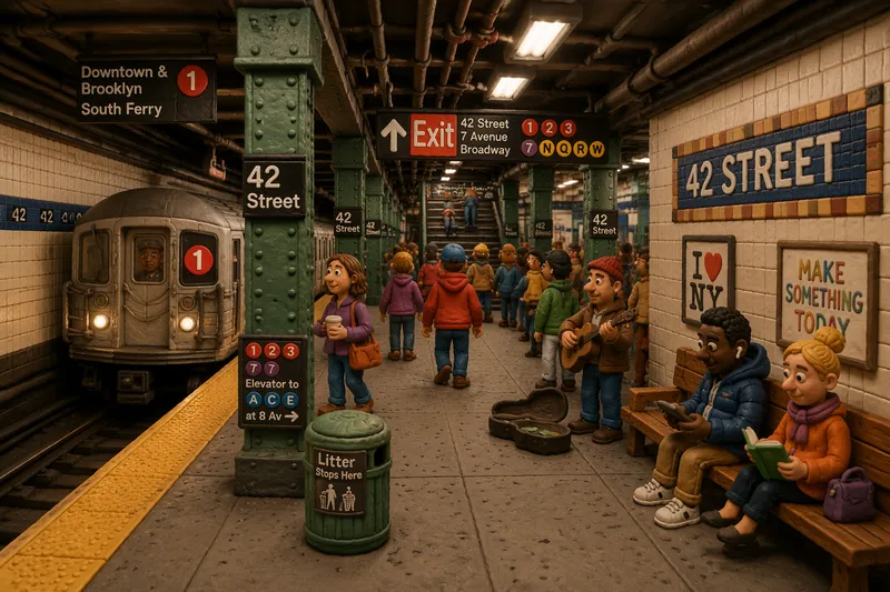 Vilkas metroaseman laituri New Yorkissa