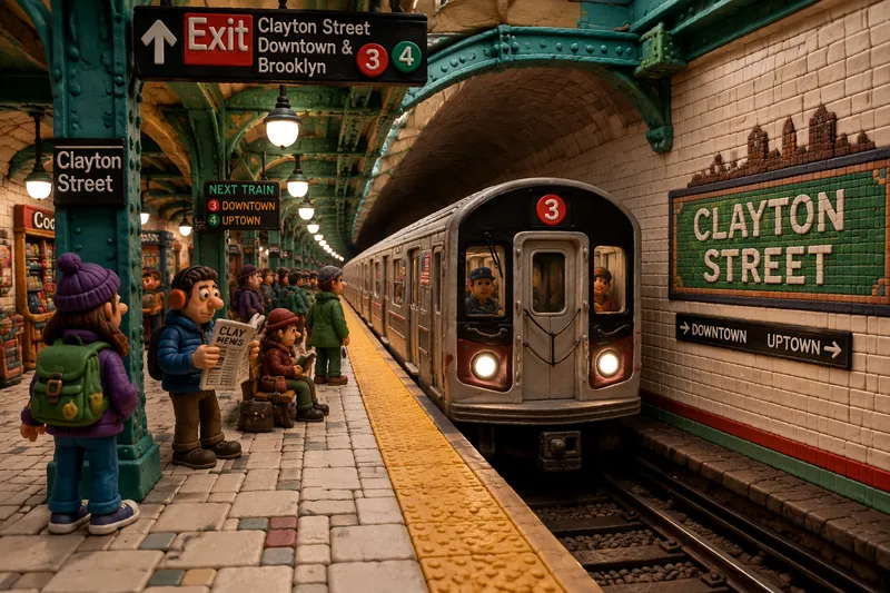 New Yorkin metroasema vilkkaassa kaupunkiympäristössä New Yorkin metroasema vilkkaassa kaupunkiympäristössä