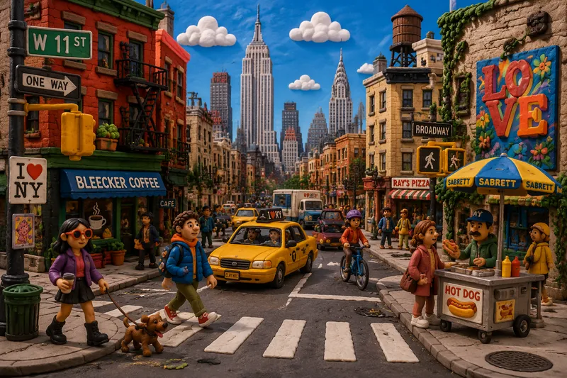 New Yorkin vilkas katu Queensin kaupunginosassa