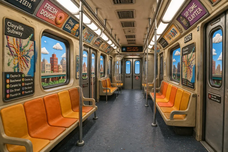 New Yorkin metron sisätilat ja opasteet