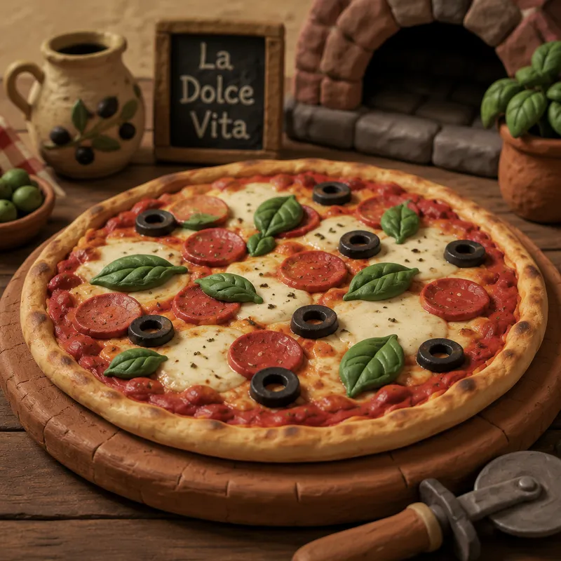 Herkullinen New Yorkin tyylinen pizza lautasella