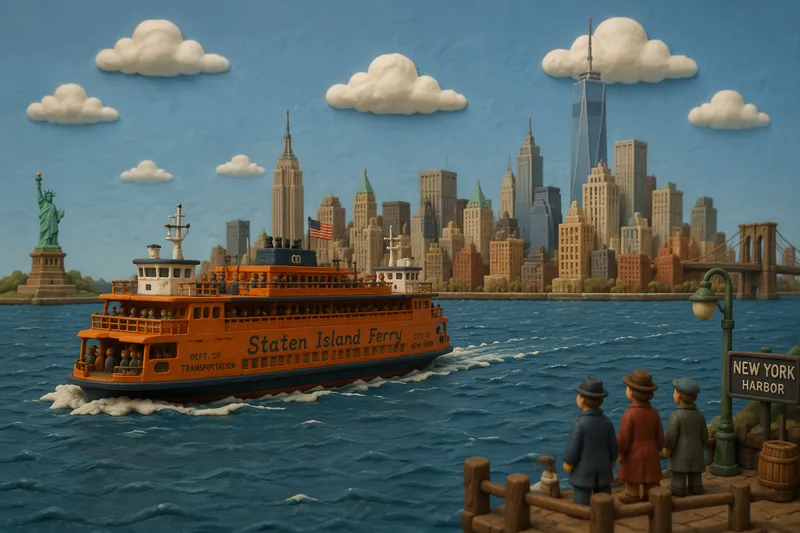 Staten Islandin lautta Manhattanin edustalla Staten Islandin lautta Manhattanin edustalla