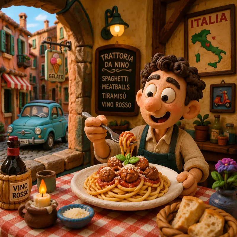 Herkullinen italialainen pasta ravintolassa