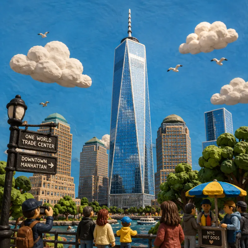 One World Trade Centerin moderni lasijulkisivu